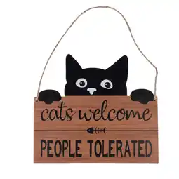 Zooplus TIAKI deurbordje Cats Welcome, People Tolerated aanbieding
