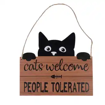 Zooplus TIAKI deurbordje Cats Welcome, People Tolerated aanbieding