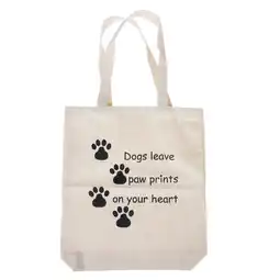 Zooplus TIAKI Dogs Leave Paw Prints On Your Heart draagtas voor hondenliefhebbers aanbieding