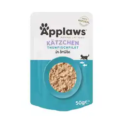 Zooplus 12x50g Tonijnfilet Applaws Natural Kitten in bouillon natvoer voor katten aanbieding