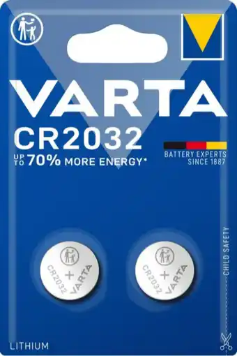 De Online Drogist Varta Lithium CR2032 Knoopcel-batterij aanbieding
