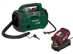 Lidl PARKSIDE Accu-compressor en -luchtpomp 20 V met accu en lader aanbieding