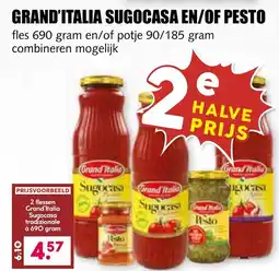 De Boerenschuur Grand'italia sugocasa en of pesto aanbieding