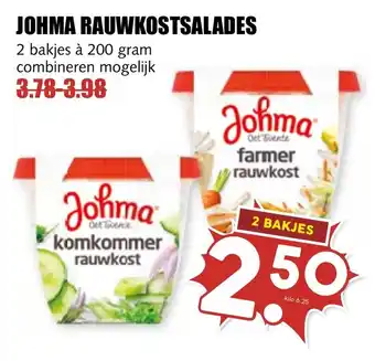 De Boerenschuur Johma rauwkostsalades aanbieding