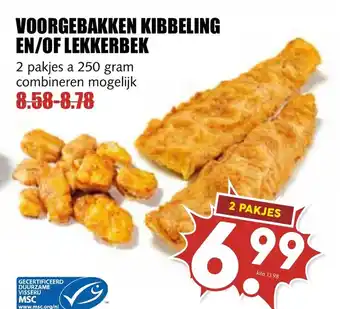 De Boerenschuur Voorgebakken kibbeling en of lekkerbek aanbieding