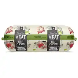 Pets Place Natural Fresh Meat Organic All Breeds Worst - Hondenvoer - Rund Kip 600 g aanbieding