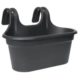 Pets Place Easyday Balkonbak Joy Easyfix Duo - Bloembakken - 35x27x25 cm Zwart aanbieding