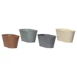 Pets Place Decoris Bloempot Zink Ovaal - Buiten - 28x14x13 cm Assorti aanbieding