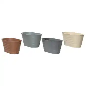 Pets Place Decoris Bloempot Zink Ovaal - Buiten - 28x14x13 cm Assorti aanbieding