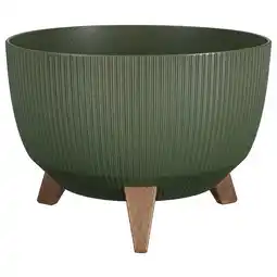 Pets Place Mica Decorations Doppio Schaal Met Pootjes - Bloempotten - Ø33x19 cm Groen aanbieding