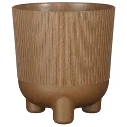 Pets Place Mica Decorations Cortado Pot Rond - Bloempotten - Ø18x20 cm Lichtbruin aanbieding