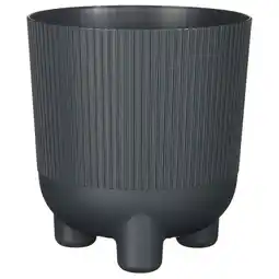 Pets Place Mica Decorations Cortado Pot Rond - Bloempotten - Ø18x20 cm Grijs aanbieding