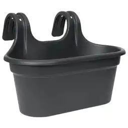 Pets Place Easyday Balkonbak Joy Easyfix Duo - Plantenbak - 35x27x25 cm Zwart aanbieding