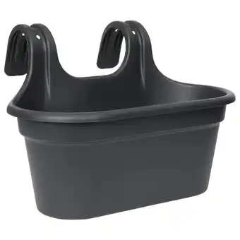 Pets Place Easyday Balkonbak Joy Easyfix Duo - Plantenbak - 35x27x25 cm Zwart aanbieding