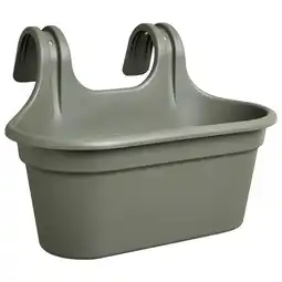 Pets Place Easyday Balkonbak Joy Easyfix Duo - Plantenbak - 35x27x25 cm Olijfgroen aanbieding