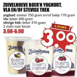 De Boerenschuur Zuivelhoeve boer'n yoghurt, vla en/of stevige trek aanbieding