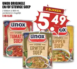 De Boerenschuur Unox originele en/of stevige soep aanbieding