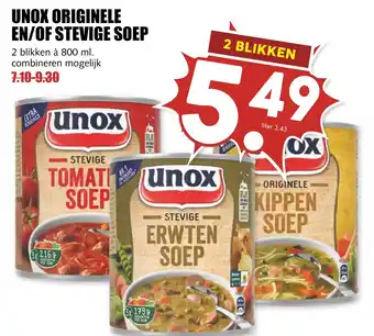 De Boerenschuur Unox originele en/of stevige soep aanbieding
