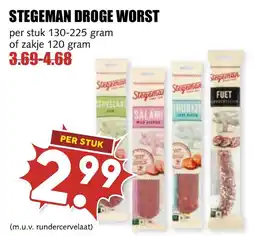 De Boerenschuur Stegeman droge worst aanbieding
