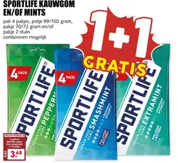 De Boerenschuur Sportlife kauwgom en/of mints aanbieding