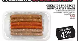 De Boerenschuur Gekruide barbecue kipworstjes frans aanbieding