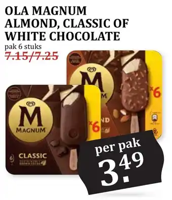 De Boerenschuur Ola magnum almond, classic of white chocolate aanbieding