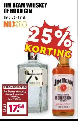 De Boerenschuur Jim beam whiskey of roku gin aanbieding
