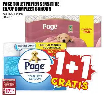 De Boerenschuur Page toiletpapier sensitive en/of compleet schoon aanbieding