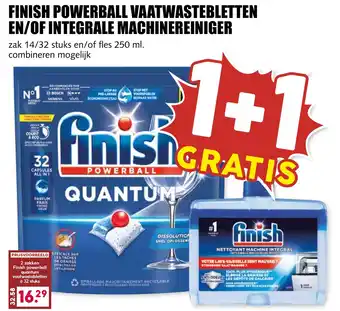 De Boerenschuur Finish powerball vaatwastebletten en/of integrale machinereiniger aanbieding
