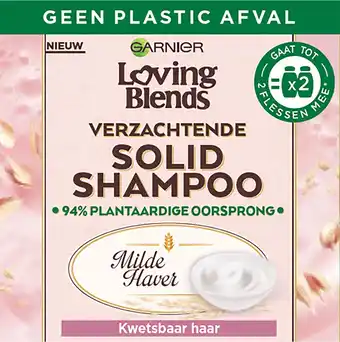 Bol.com Garnier Loving Blends Milde Haver Verzachtende Solid Shampoo Bar - Kwetsbaar haar - 60g aanbieding