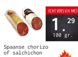 Naanhof Spaanse chorizo of salchichon aanbieding