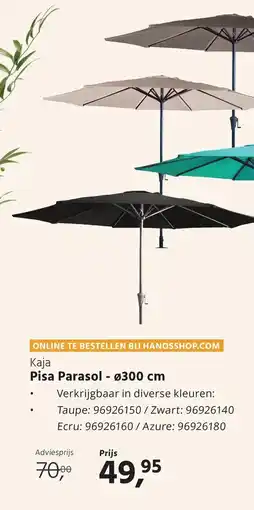 HANOS Kaja Pisa Parasol aanbieding