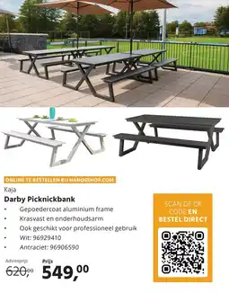 HANOS Kaja Darby Picknickbank aanbieding