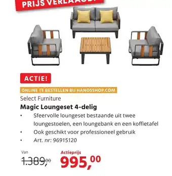HANOS Magic Loungeset 4-delig aanbieding