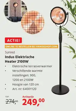 HANOS Sunred Indus Elektrische Heater 2100W aanbieding