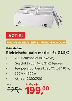 HANOS Elektrische bain marie -6x GN1/2 aanbieding