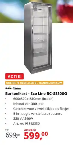 HANOS Barkoelkast Eco Line BC-SS300G aanbieding