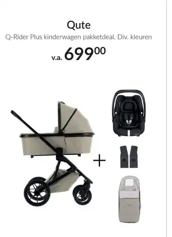 Babypark Qute Q-Rider Plus kinderwagen pakketdeal aanbieding