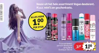 Kruidvat Keuze uit het hele assortiment Vogue deodorant aanbieding