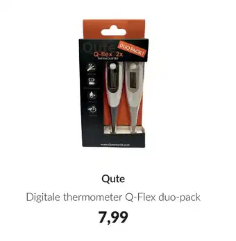 Babypark Qute Digitale thermometer Q-Flex duo pack aanbieding