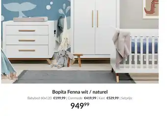 Babypark Bopita Fenna wit/ naturel aanbieding