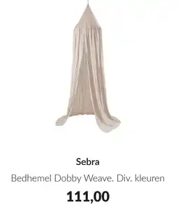 Babypark Sebra Bedhemel Dobby Weave aanbieding