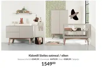 Babypark Kidsmill Sixties oatmeal / eiken aanbieding