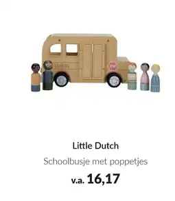 Babypark Little Dutch Schoolbusje met poppetjes aanbieding