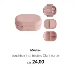 Babypark Mushie Lunchbox incl. bestek aanbieding
