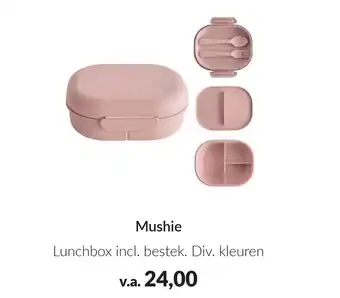 Babypark Mushie Lunchbox incl. bestek aanbieding