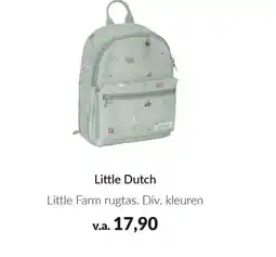 Babypark Little Dutch Little Farm rugtas aanbieding