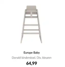 Babypark Europe Baby Donald kinderstoel aanbieding