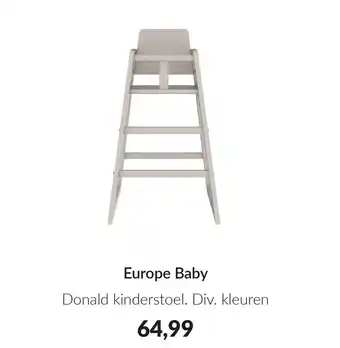 Babypark Europe Baby Donald kinderstoel aanbieding