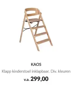 Babypark KAOS Klapp kinderstoel inklapbaar aanbieding